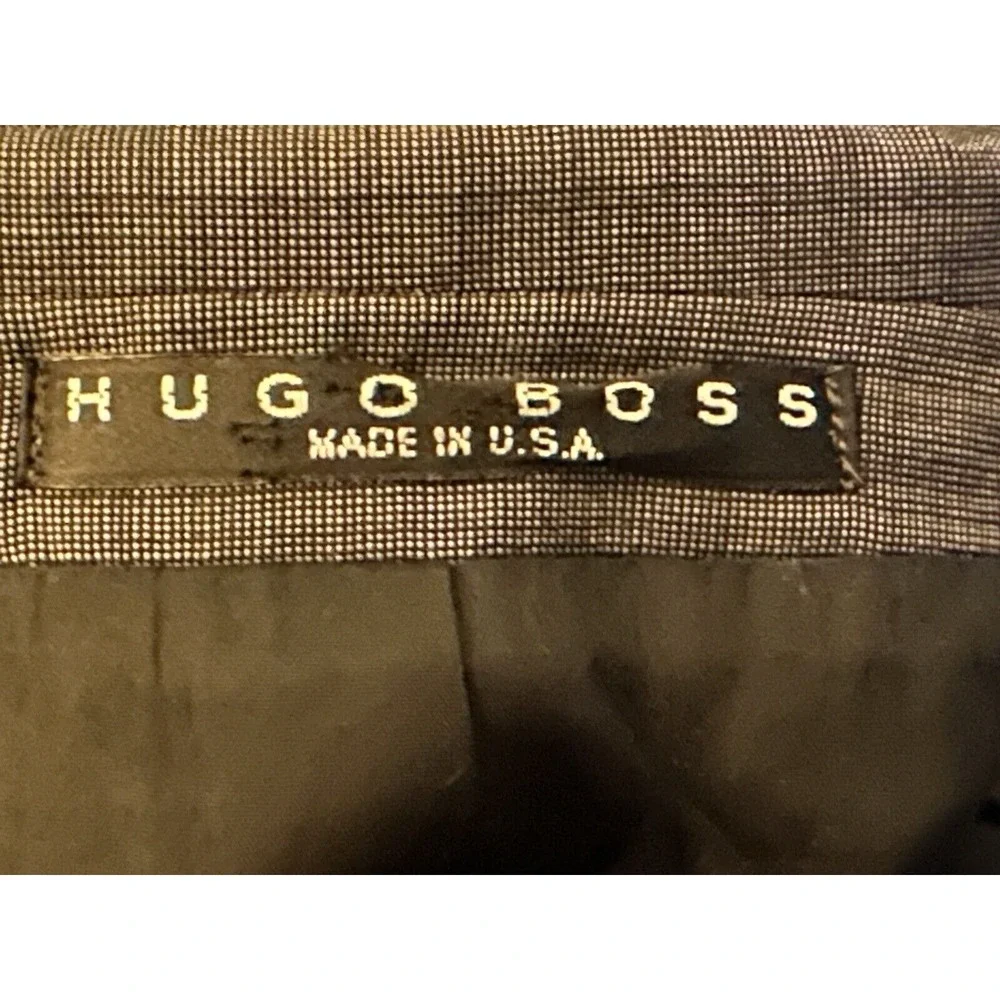 HUGO BOSS Mens Blazer Gray 100% Virgin Wool Blazer Guabello Super 130s‎ 48R